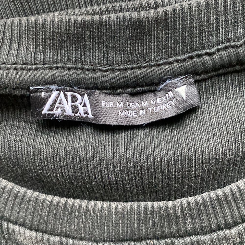 Zara Black Ribbed Top - Picture 3 of 3